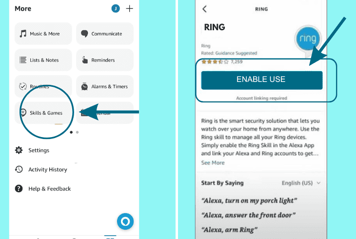 how to connect ring to alexa
