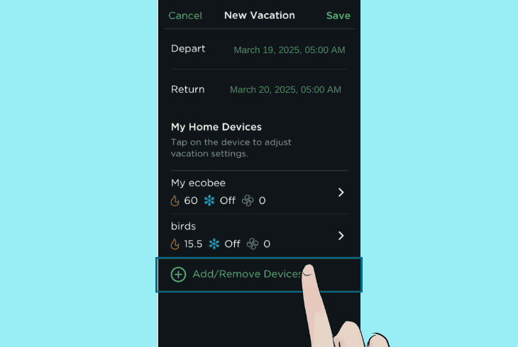 re-add ecobee from the app