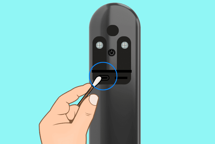 check & clean the battery charging pins