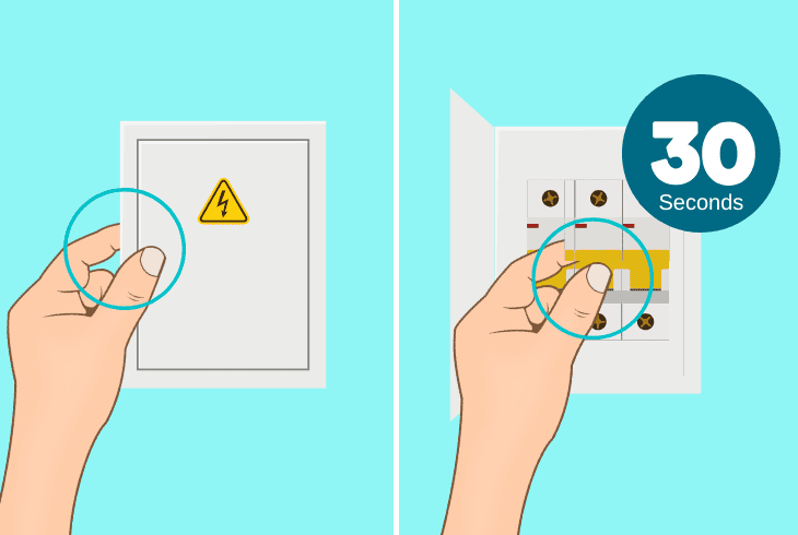 reset the power at the circuit breaker
