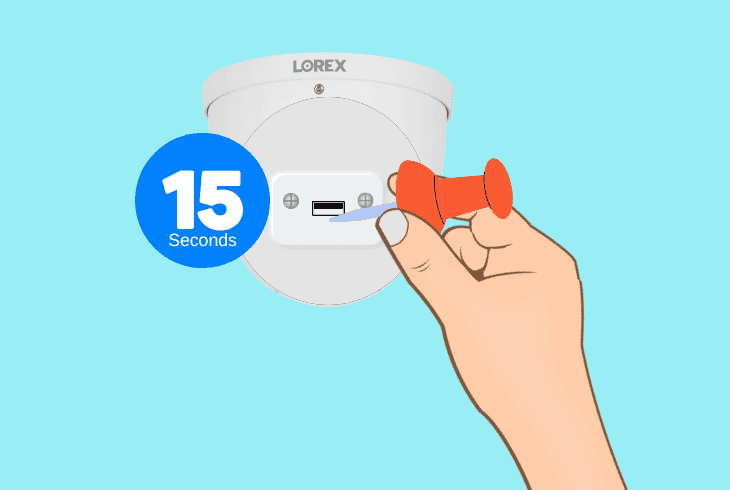 reset the lorex camera to default settings