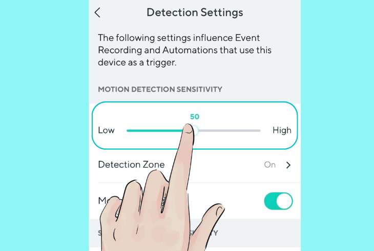 motion detection sensitivity