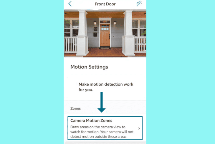 adjust the detection zones