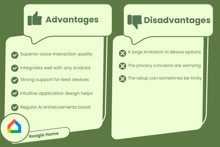 google home advantages and disadvantages
