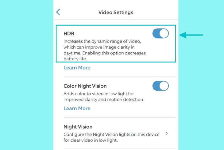 turn on high-dynamic range