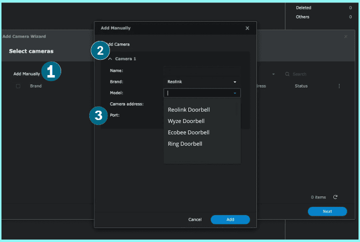 add the doorbell manually over ip address