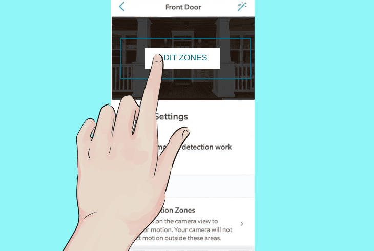 edit a motion zone