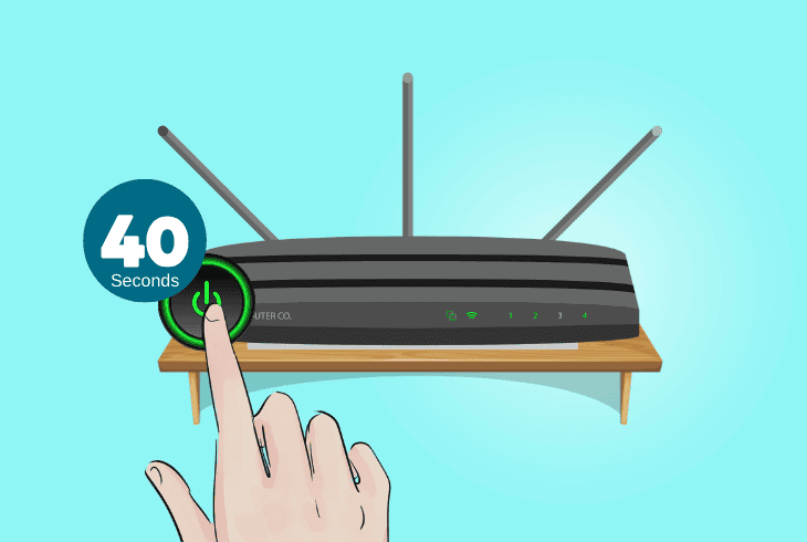 reboot the network router