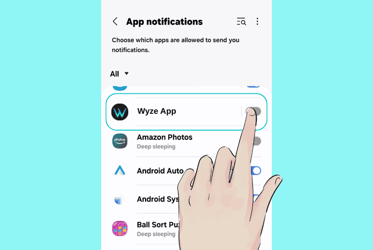 check the phone notifications settings