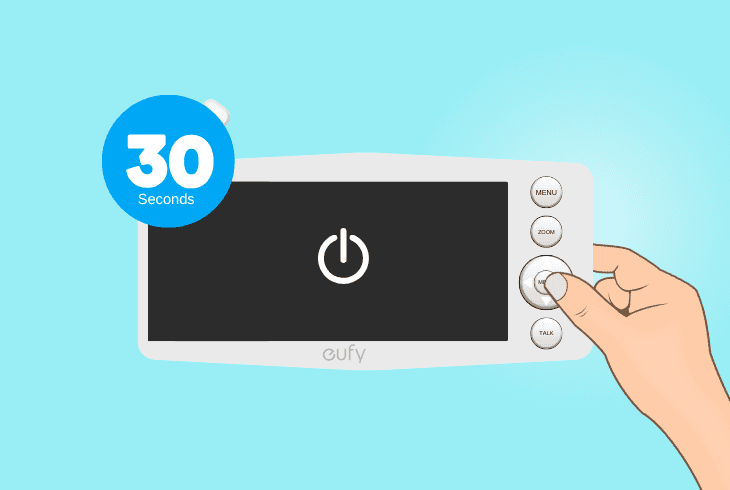 how to reset the eufy monitor power