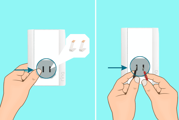 bend the ring power spring contacts