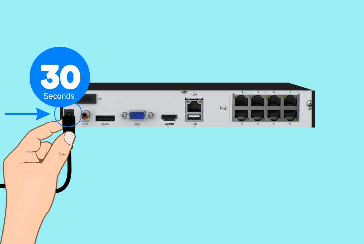 soft reset the reolink poe nvr