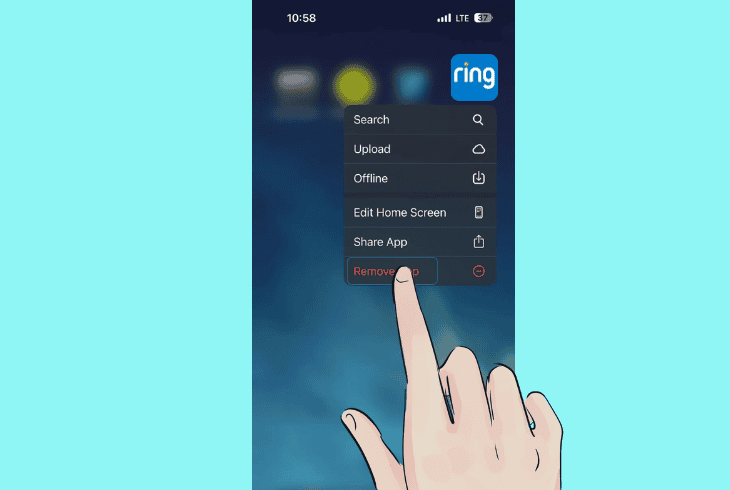 uninstall & reinstall the ring app
