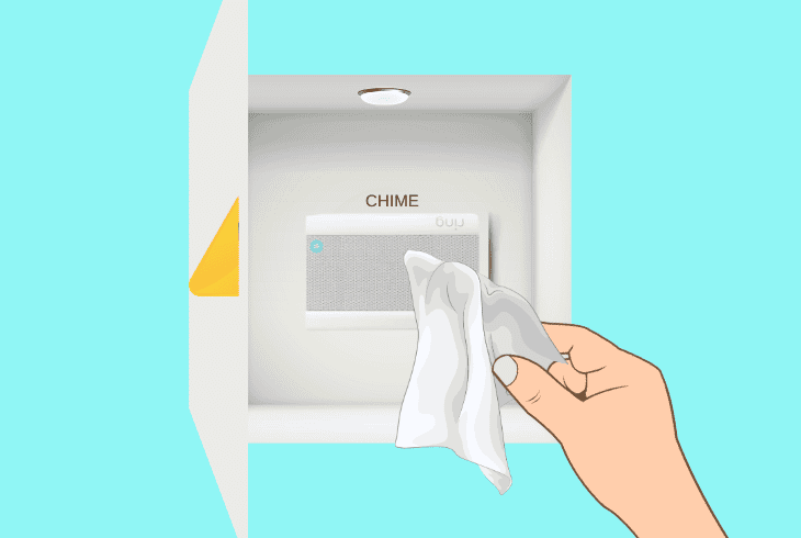 clean the ring chime unit housing (wired)