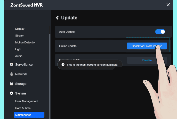 how to update firmware via reolink client