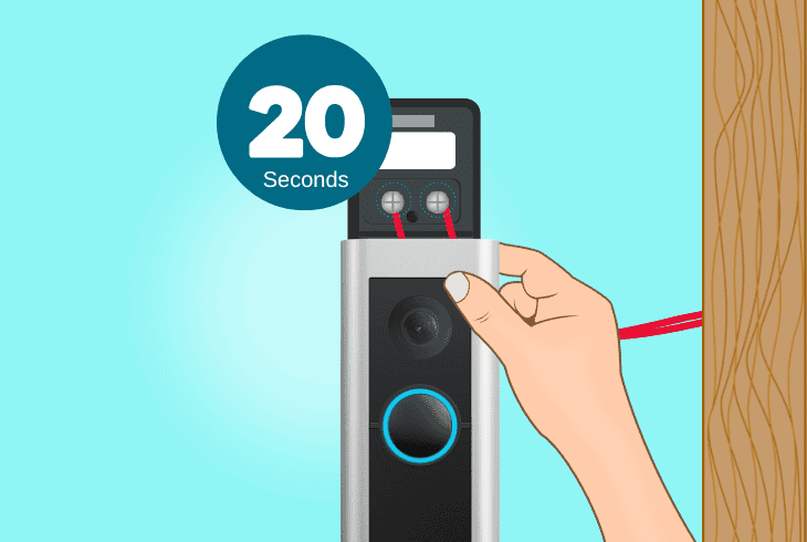 reconnect the ring terminals (wired doorbell)