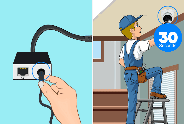 how to discharge a wired lorex camera