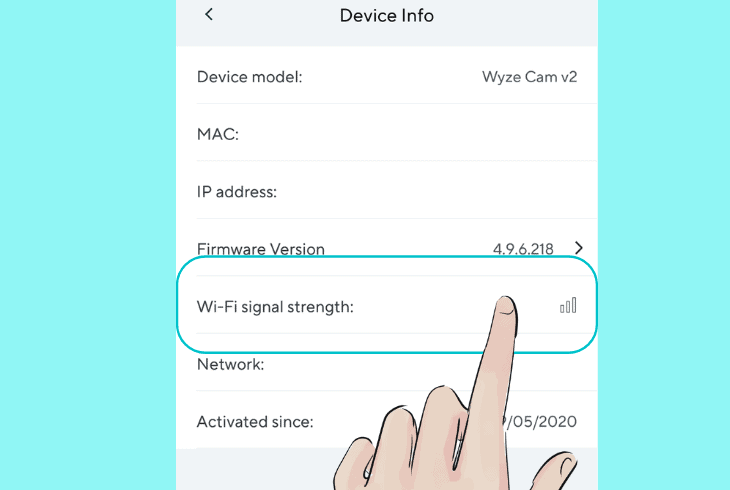 check the wyze doorbell wi-fi strength