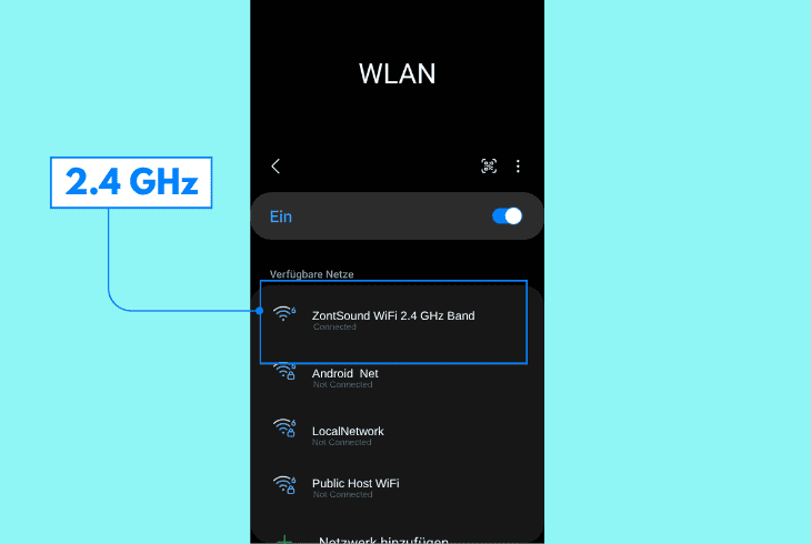 use the 2.4ghz wi-fi