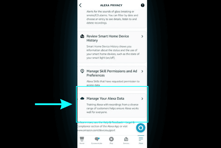 configure the alexa privacy