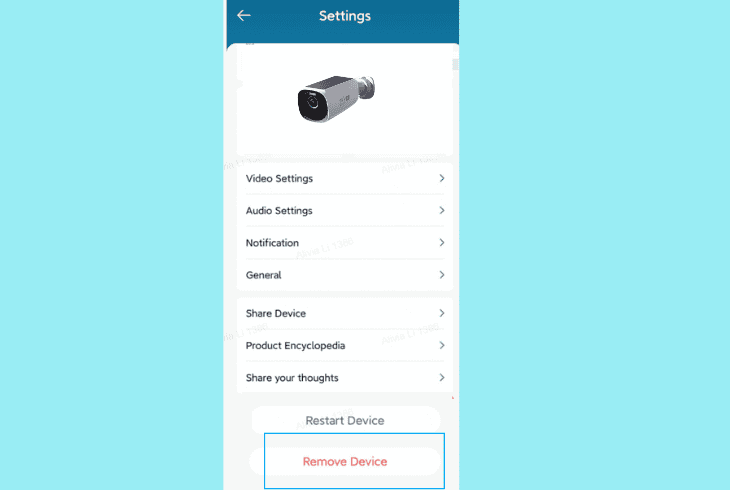 remove the eufy s330 from the app