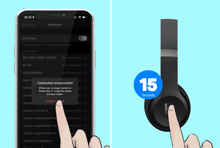 factory reset the beats solo 4 headset