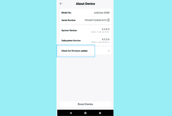 re-activate the camera os update