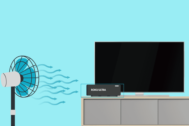 use a fan for cooling roku (diy)