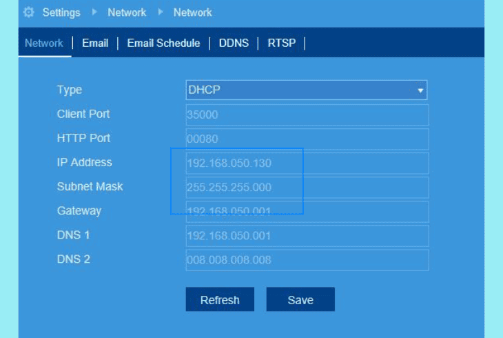 activate & set up dhcp reservation