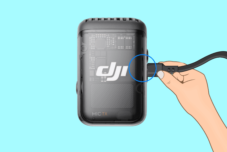 charge the dji mic 2 separately