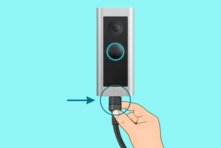 inspect the doorbell charger connection