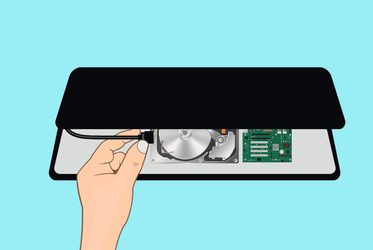 temporarily disconnect the dvr hdd