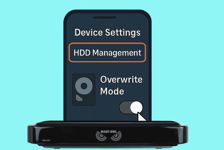 check if the dvr “overwrite” is enabled