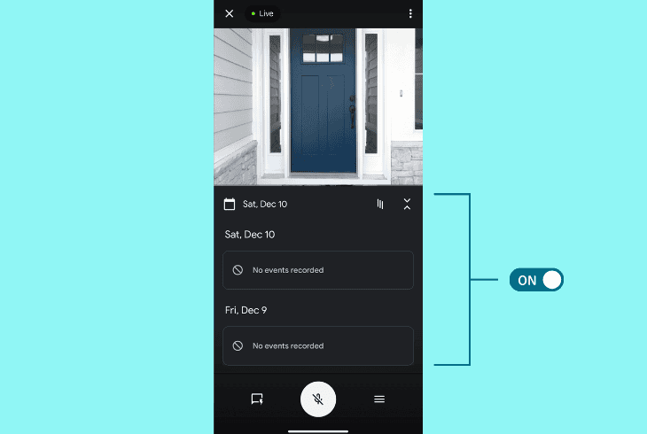 activate the “event recording” function