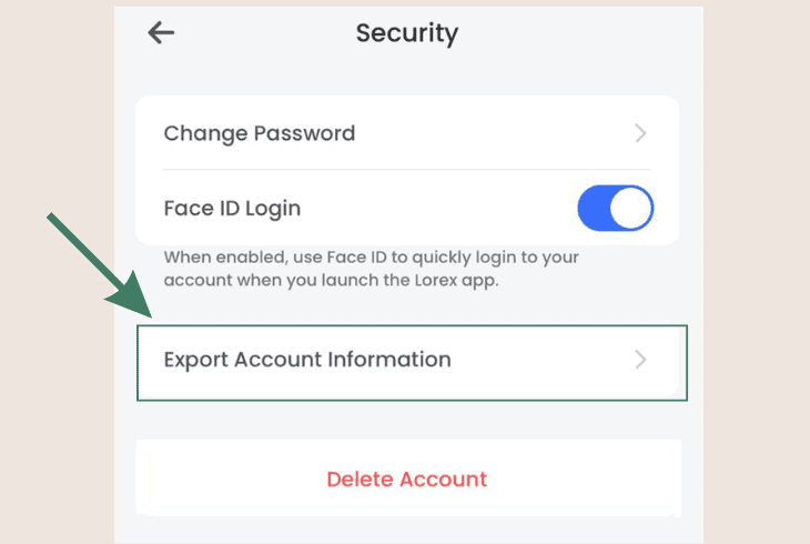 send the exported info: