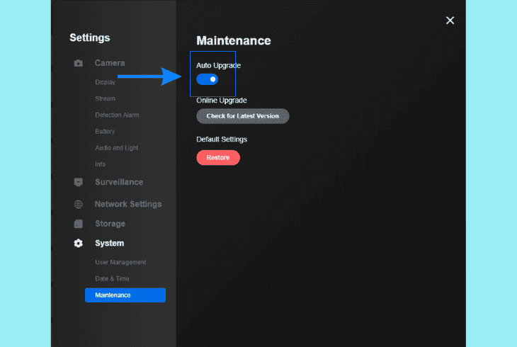 nvr online firmware update