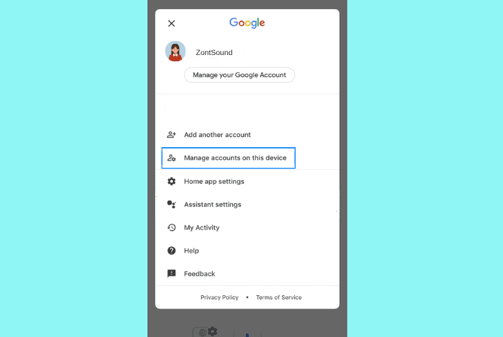sign out and in your google account