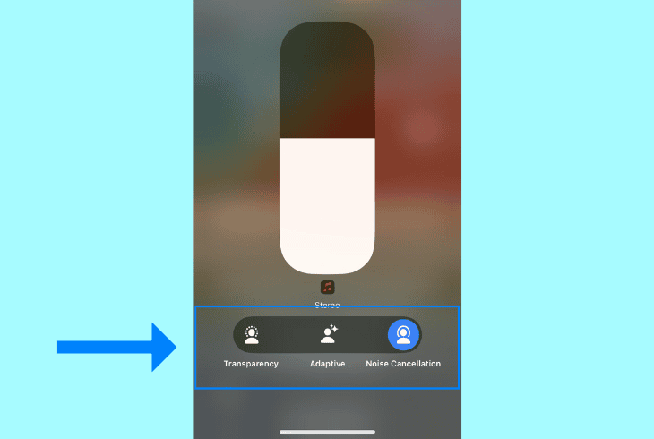 set the noise control manually on ios