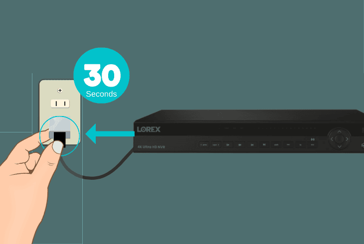 power cycle lorex security recorder (poe cameras)