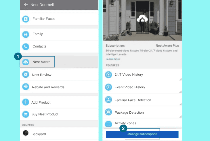 check the nest aware subscription status