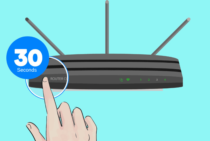 reboot the network router