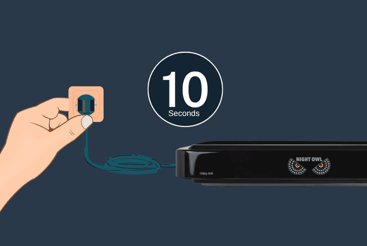 how to reboot the night owl recorder: