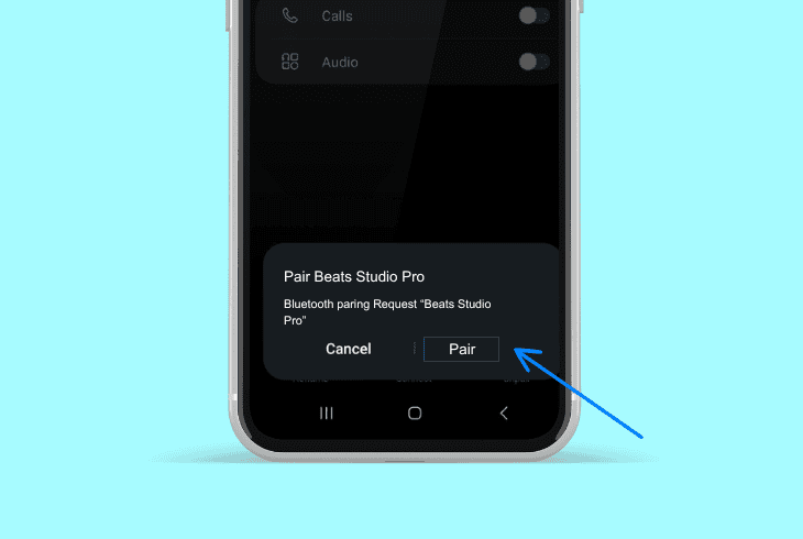 pair beats studio with a phone