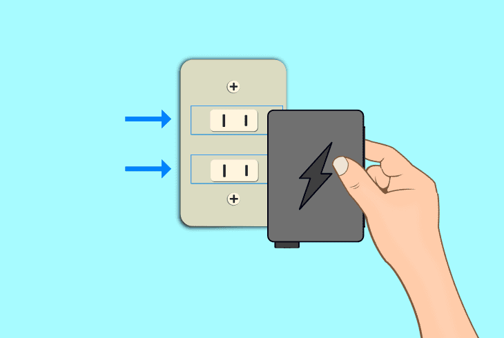switch the power source: