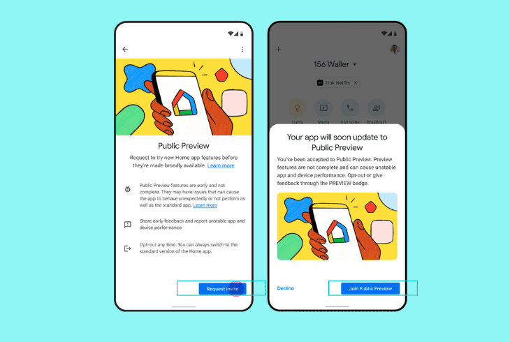 test on a public preview enrollment