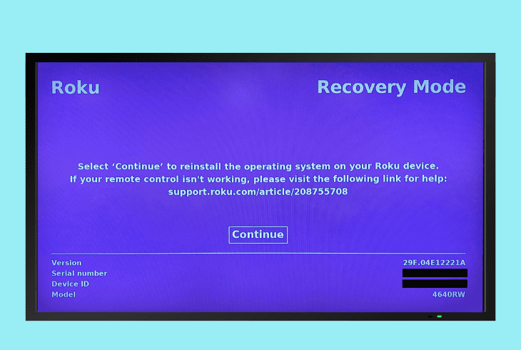 boot the roku ultra under “recovery”