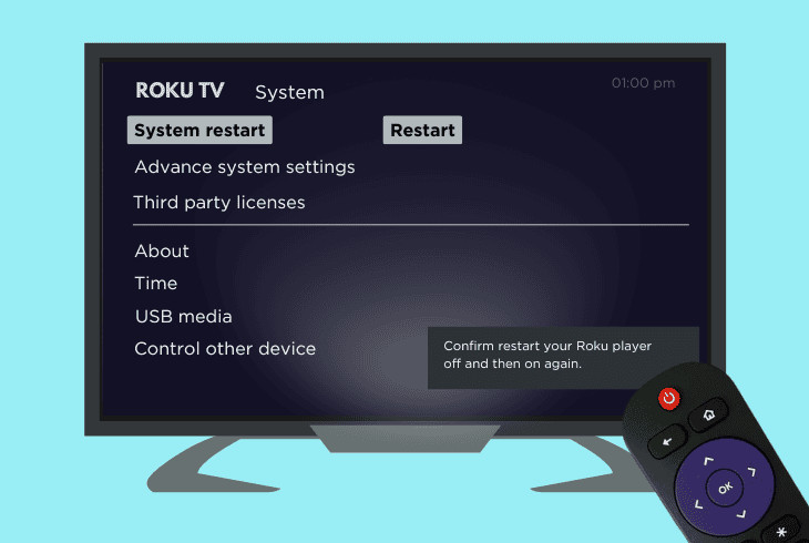 “soft” reset the roku streaming player