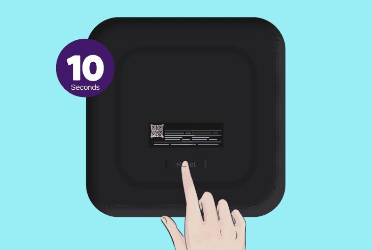 use built-in roku ultra “reset” button