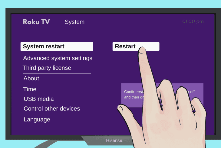 soft reset the roku ultra streaming player