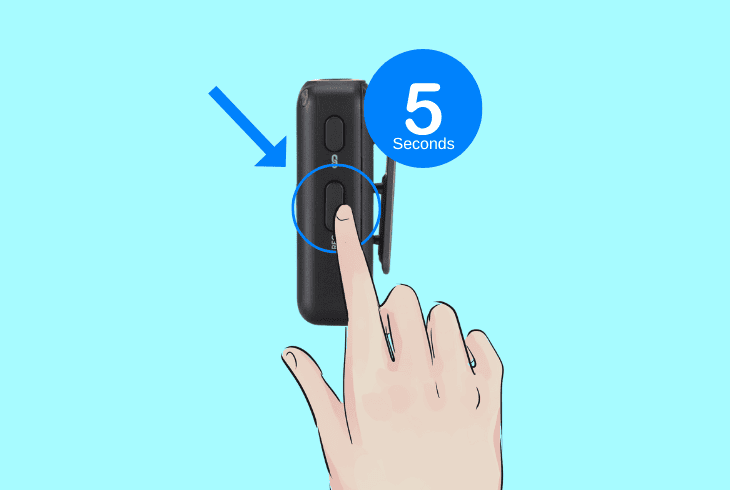 exit the “bluetooth” on the transmitter